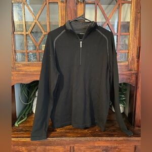 Smartwool Quarter Zip Pullover Sweater Wool Blend Soft Knit‎ Black M